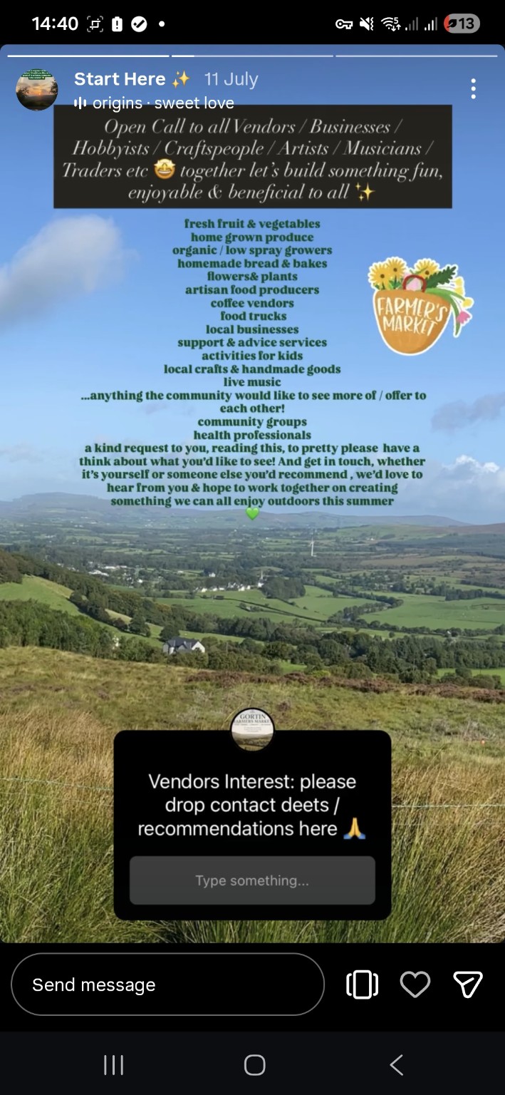 View over Gortin and the Sperrin Mountains