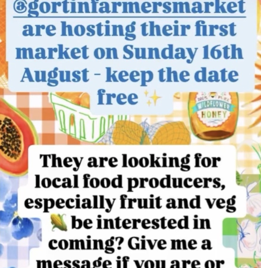 Vendor call for Gortin Farmers Market